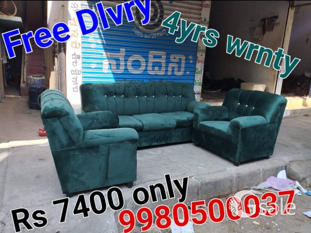 Rs 7400 only Free Dlvry with 4yrs extnded wrnty Brand new sofa with orignl wrnty cmpny bill