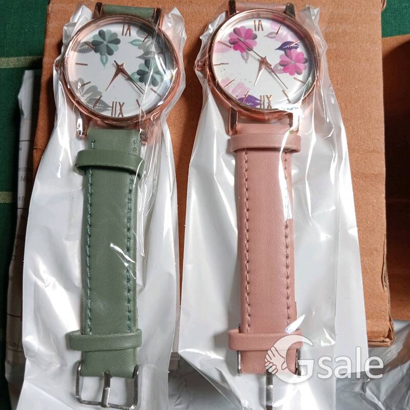 Men's and women's combo leather watch