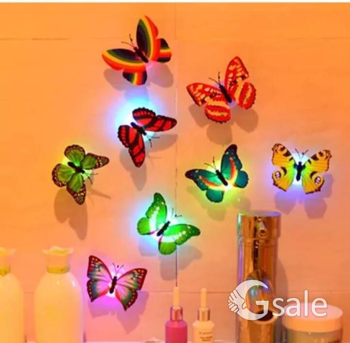 8 Wall Lamp LED 3D Butterfly Decoration Lights Colorful Night Light 