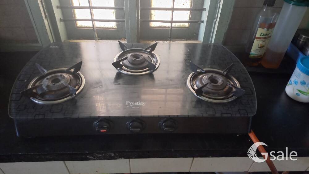 Prestige German Glass top 3 burners Gas stove. Ready to use . 
