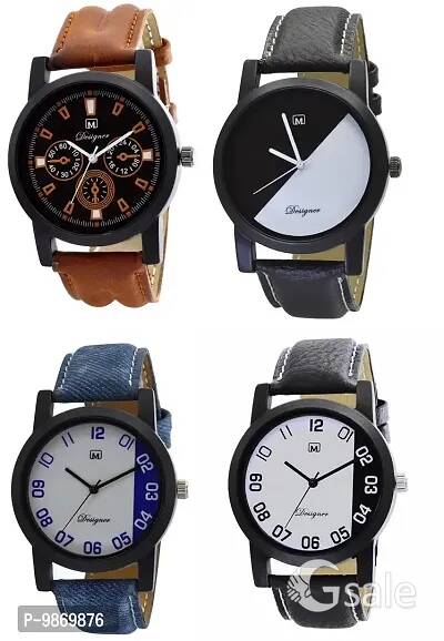 IMPER Multicolored Analogue Men's Watch (Multicolored Dial Multi Colored Strap) (Pack of 4)