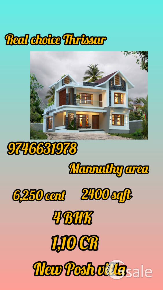 Thrissur mannuthy area New House for sale 