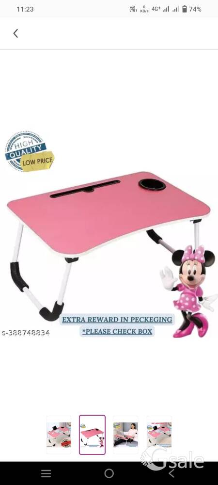 Study Table/Bed Table/Foldable and Portable Wooden/Writing Desk for Office/Home/SchoolName: Study Ta