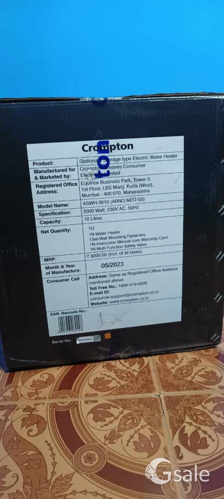 Crompton water heater 