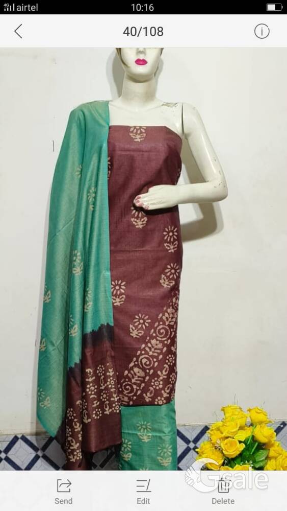 pure katan staple saree best quality and low price 