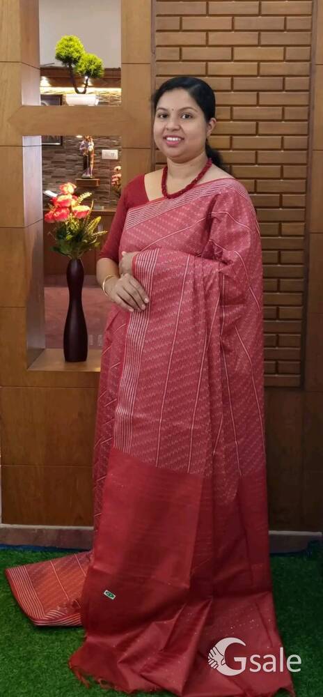 katan staple silk saree
