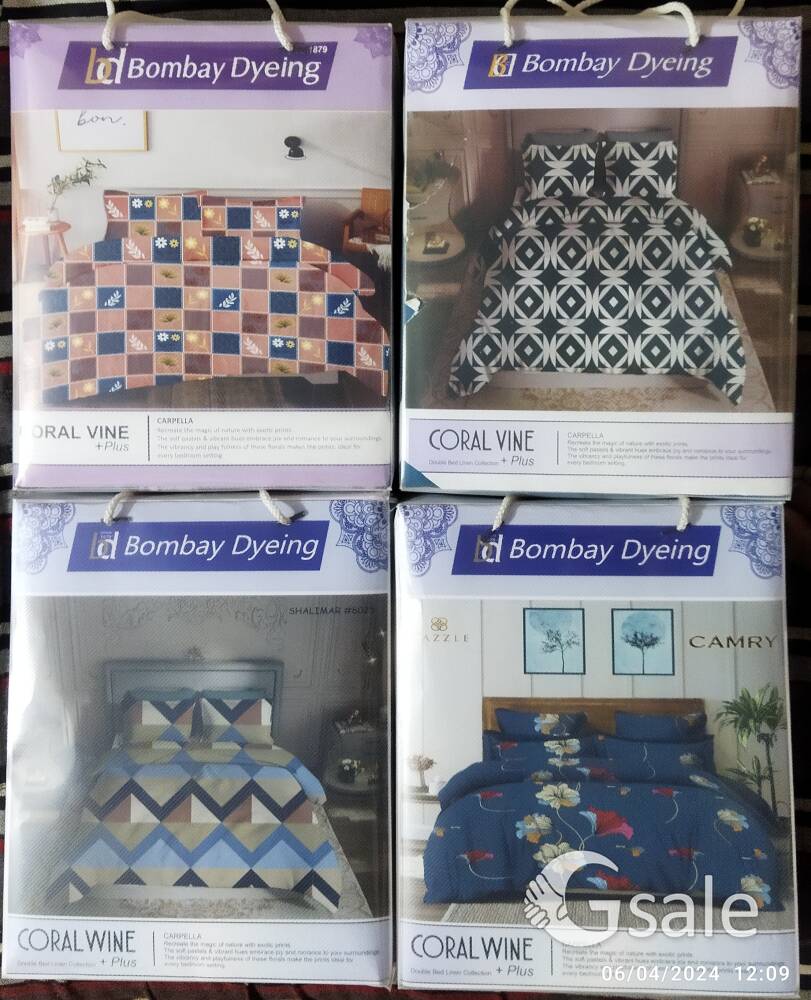 Double bed sheet chadar with two pc pillow cover home delivery available