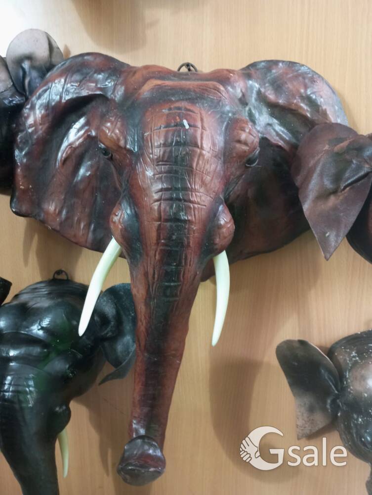 Goat leather handicraft elephant head