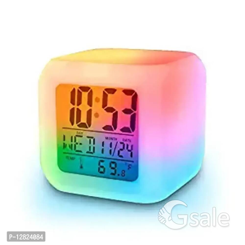 Smart Digital Alarm Clock with 7 changing colours. 7 5*7 5*7 5*7 5.
