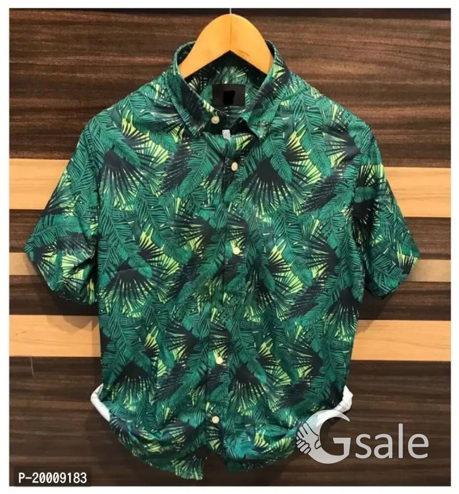 Half Sleeve Shirts Printed PolyCotton Shirts for men (CASH ON DELIVERY AVAILABLE)