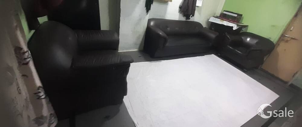 a big size sofa saat colour is dark brown 2small sofa and 1big sofa good condition 