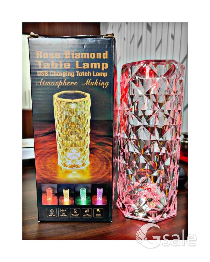 Title - Rose Diamond Table LampPrice - 1099+150 rs delivery chargesDescription - Base Material - Pla
