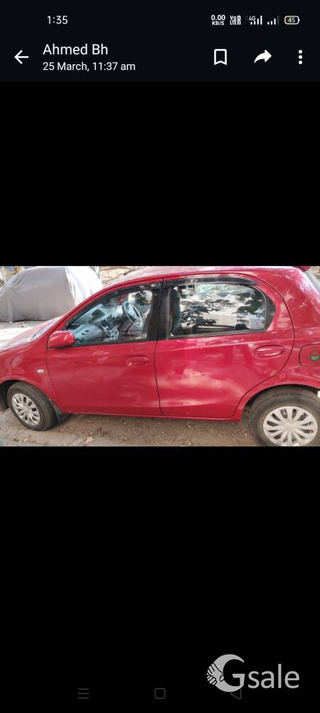 i sale my car Etios live 1,4gd