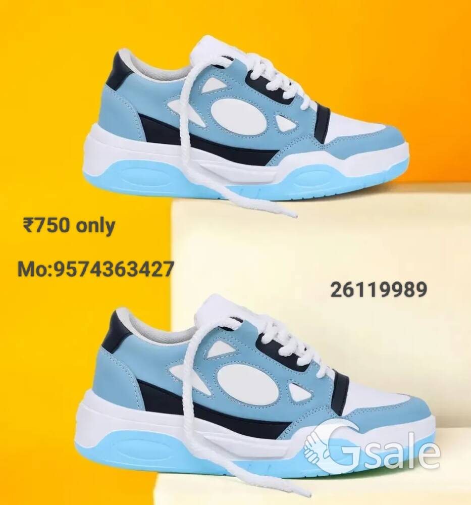 FIGOR Men's Sky Blue Synthetic Comfortable/Casual Lace-Ups Casual Shoes