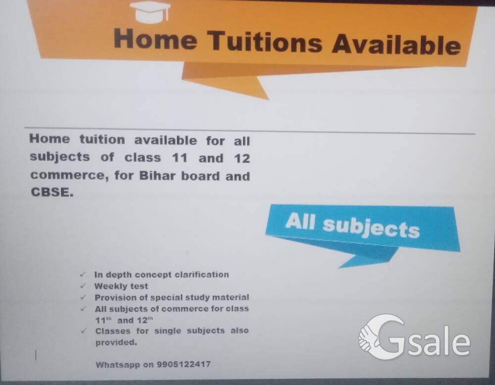 Home tuition available 