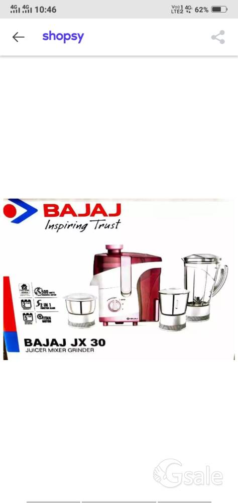 bhajaj miskiserdiser miksi  original company material full warranty 1 years warranty cash on deliver