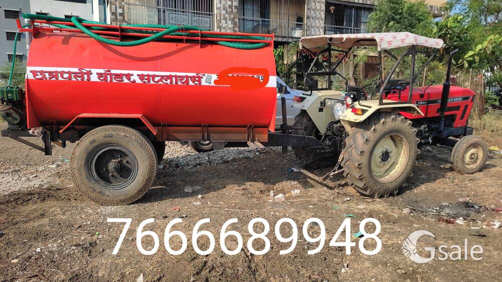 VST tractor 45 HP new tyres with brand tanker