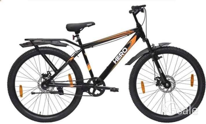 Hero sprint next 26t, Dual disc brakes, 21 gears (3x7=21), front shock absorbers.