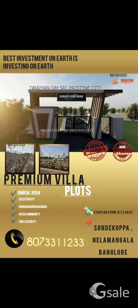 BMRDA RERA APPROVED beautiful plots in nelamangala 