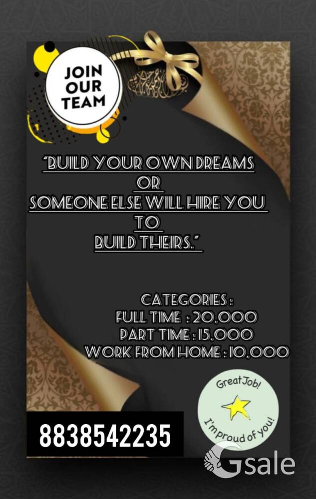 Work from home, full time and part time 