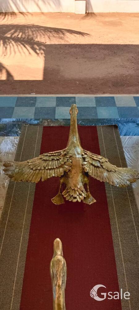 RE SALE IRAN HANDMADE BRASS METAL SWAN/ARAYANNA