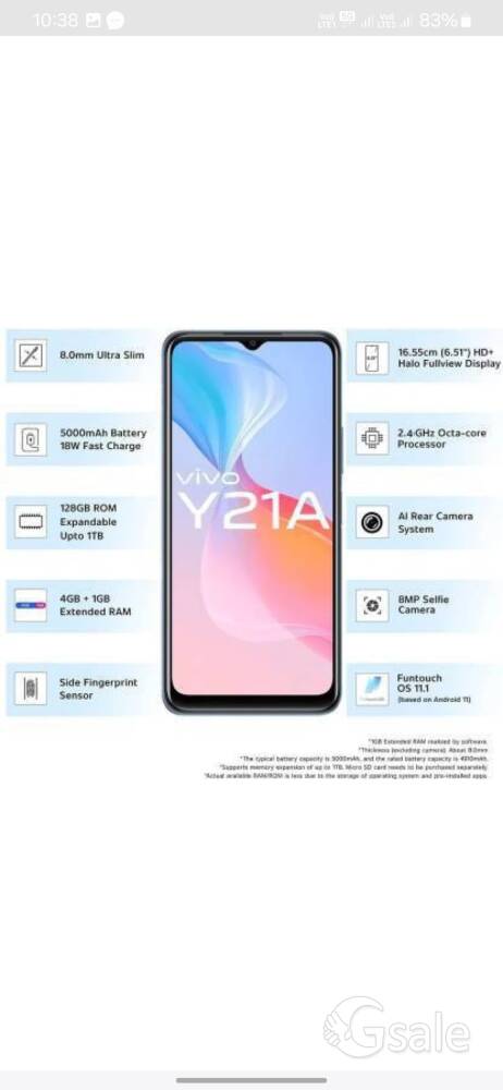 VIVO Y21A MOBILE