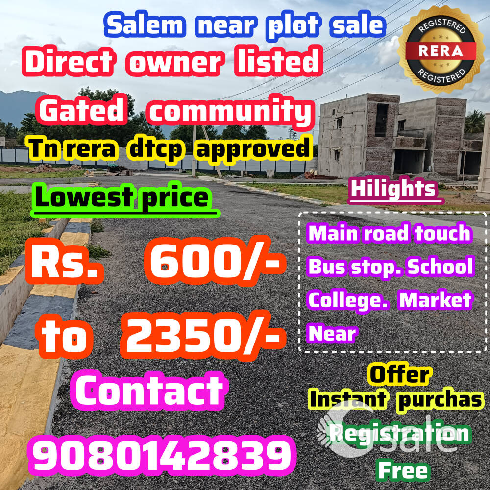 salem plot sale ayothiyapattinam Karipatti minnampalli 