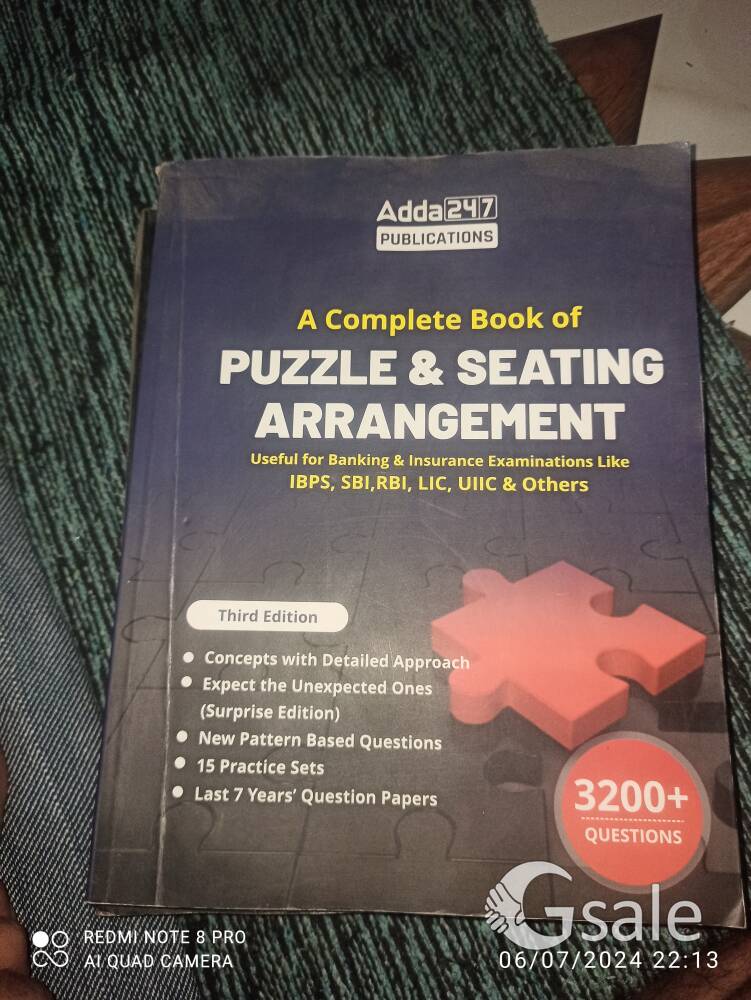 a complete book of puzzles and seating arrangement 