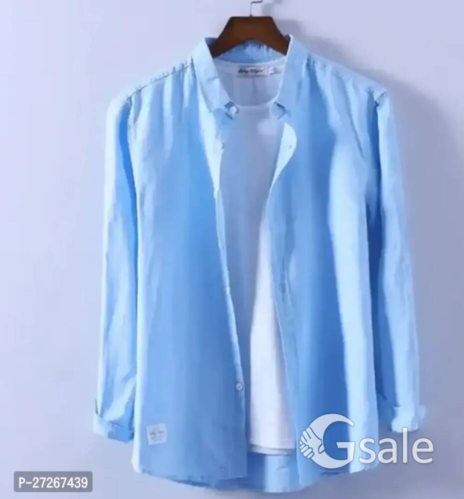 blue cotton stylish shirt 