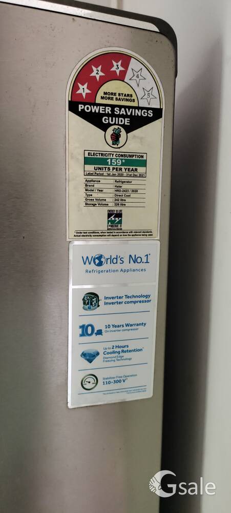Haier 242L fridge 