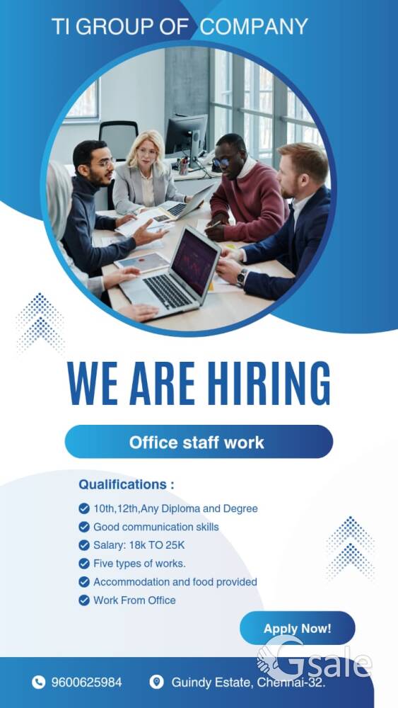HIRING FOR OFFICE STAFF 