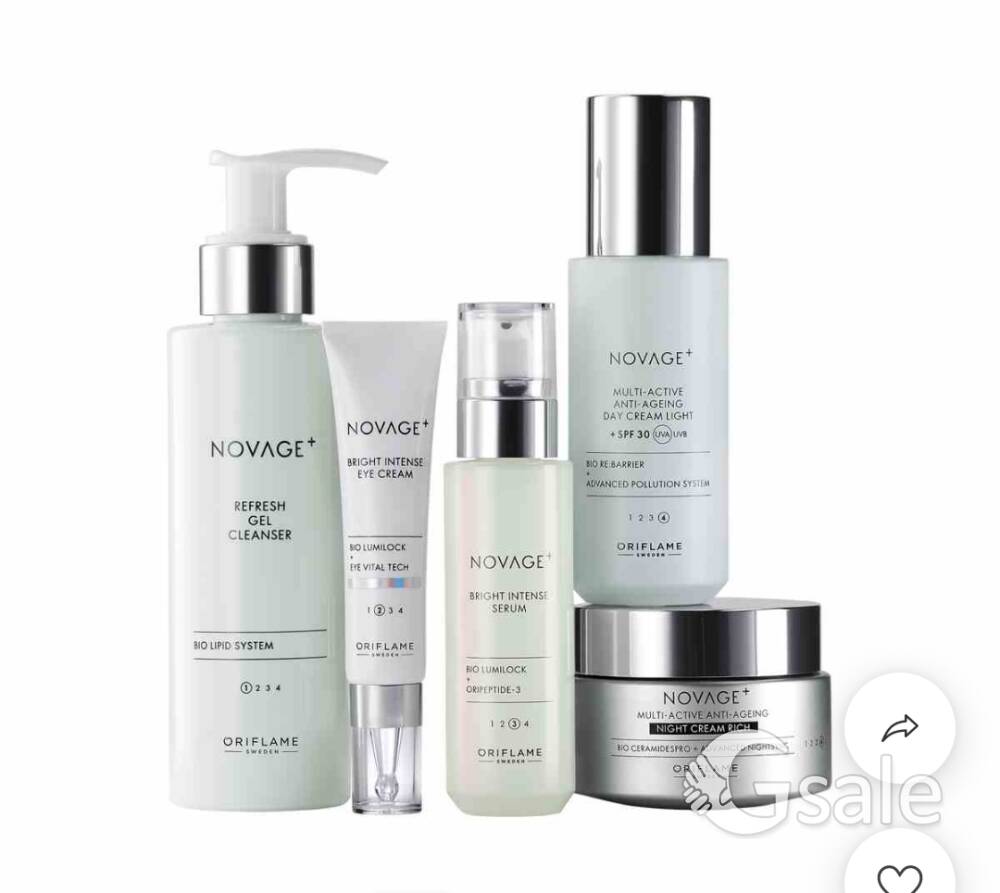 Novage+set  Cleanser, Eye cream, Booster,  Day cream and Night cream