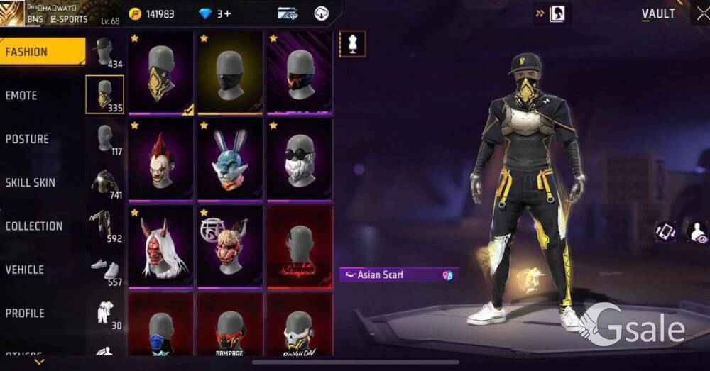 free fire I'd sellr