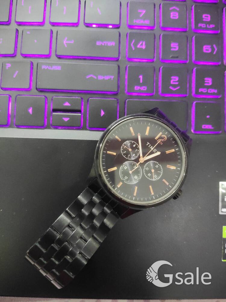 Timex Men Black Round Analog Watch 
