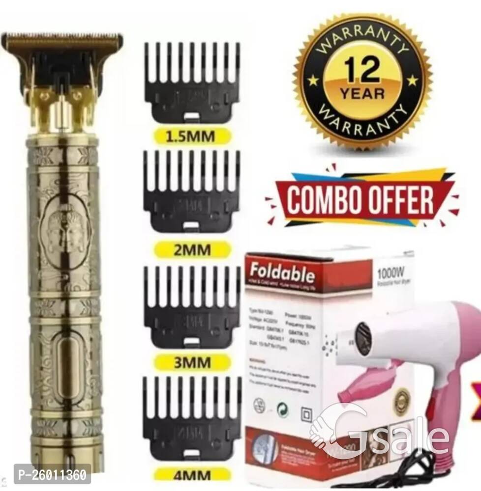 TrimmerD4STARS Combo !!! PROFESSIONAL HAIR TRIMMER AND HAIR DRYER ( Pack Of 2 ), 