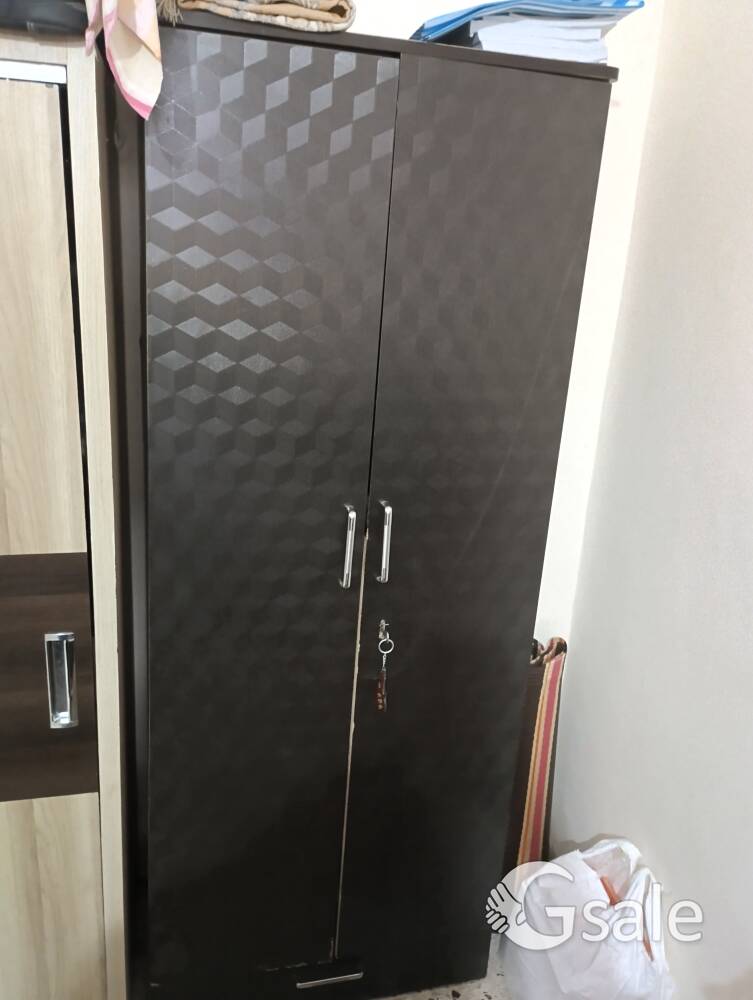 wooden dark brown wardrobe