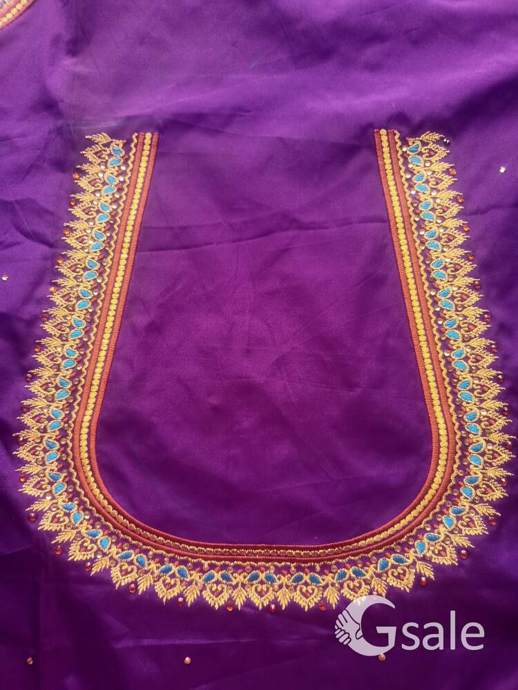 embroidery unstitched blouse piece 