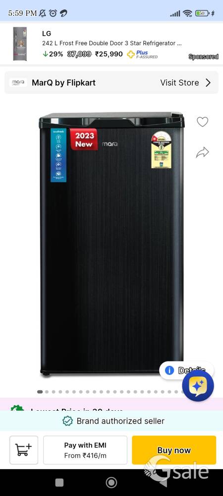 MQRQ Fridge by Flipkart