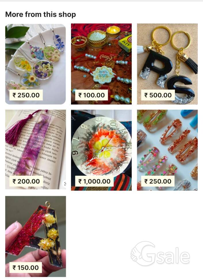 Resin products customised 