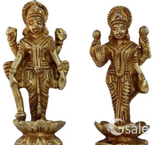 lord vishnu brass statue 