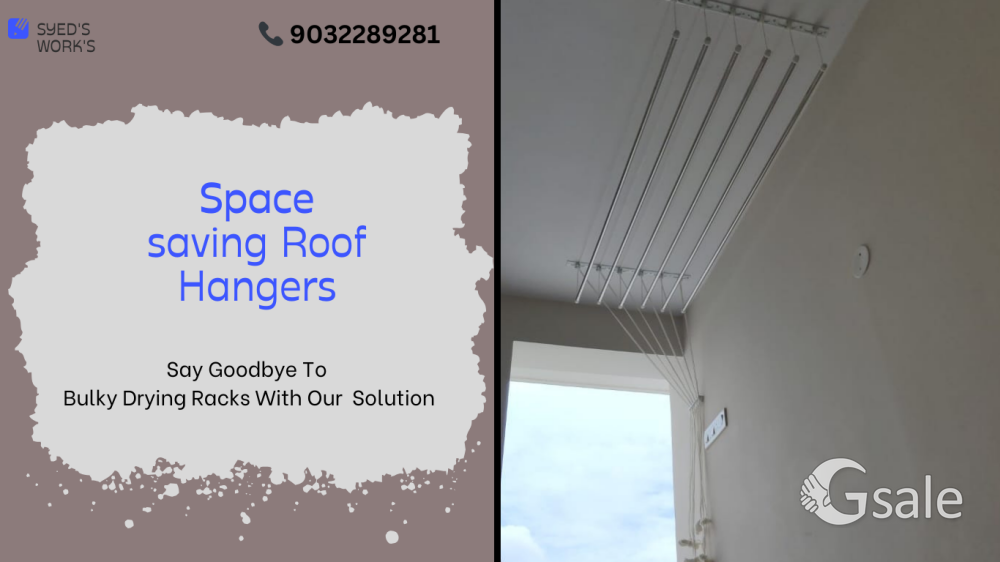 CLOTHES DRYING CEILING HANGERS CONTACT NO:-9032289281