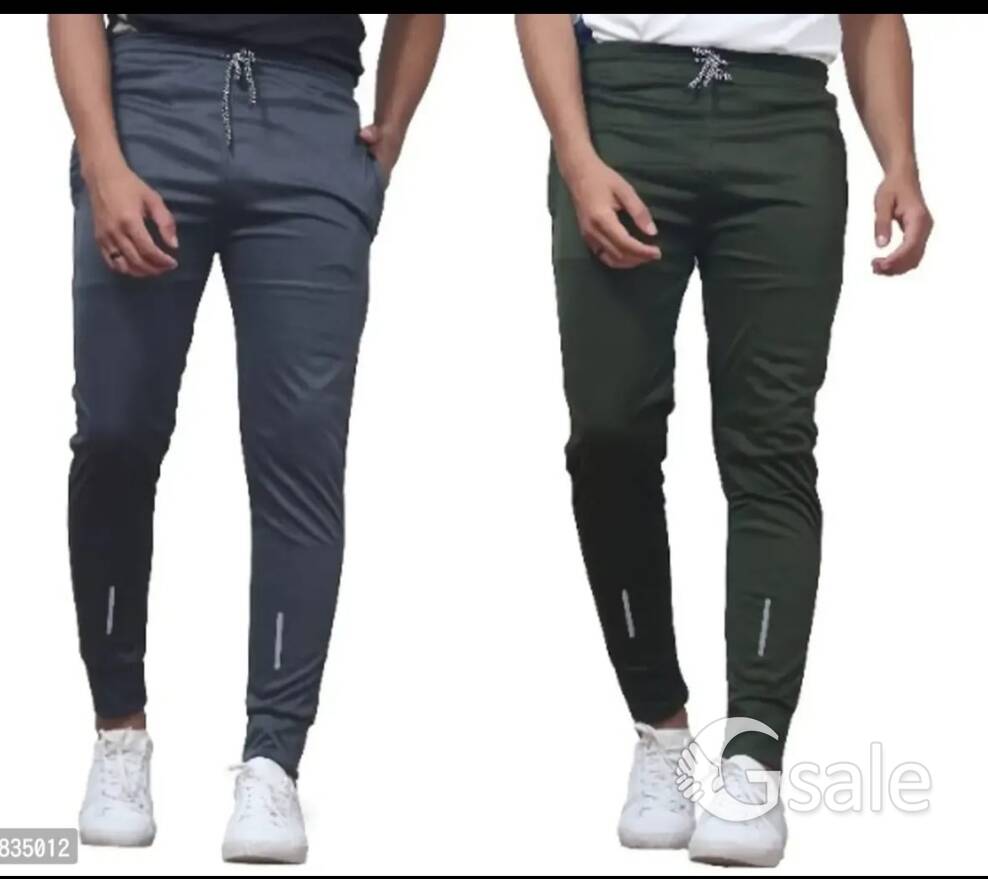 multicoloured polyester regular track pants for men 