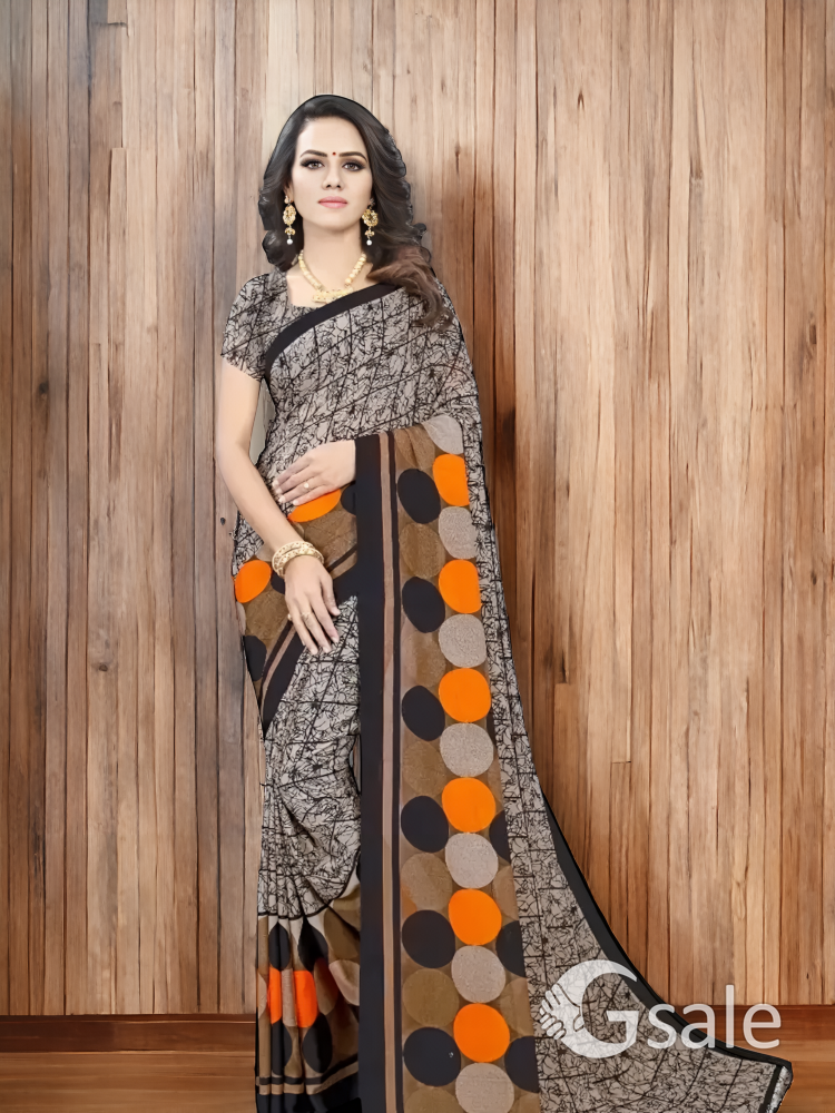 printed georgette sarees , cash on delivery, free shipping  , offer price 