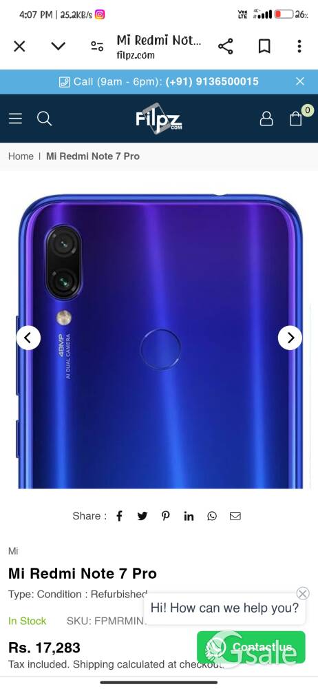 redmi. note 7 pro 4/64 good condition 