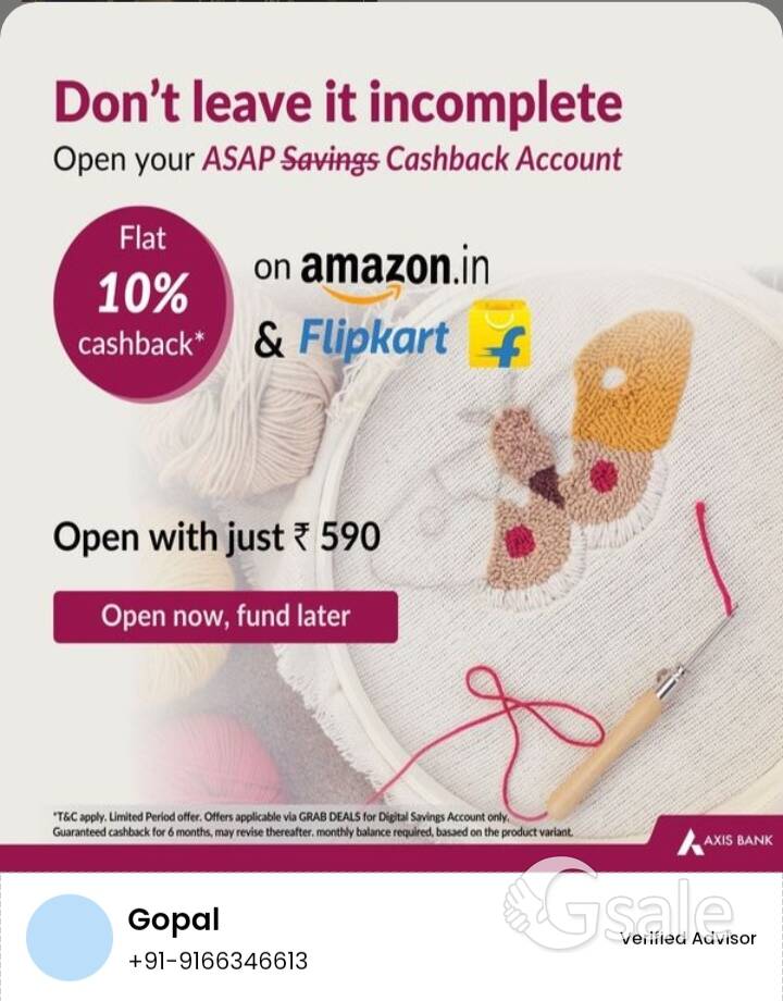 ACCOUNT OPENING CASA AND ITR FILL ETC.