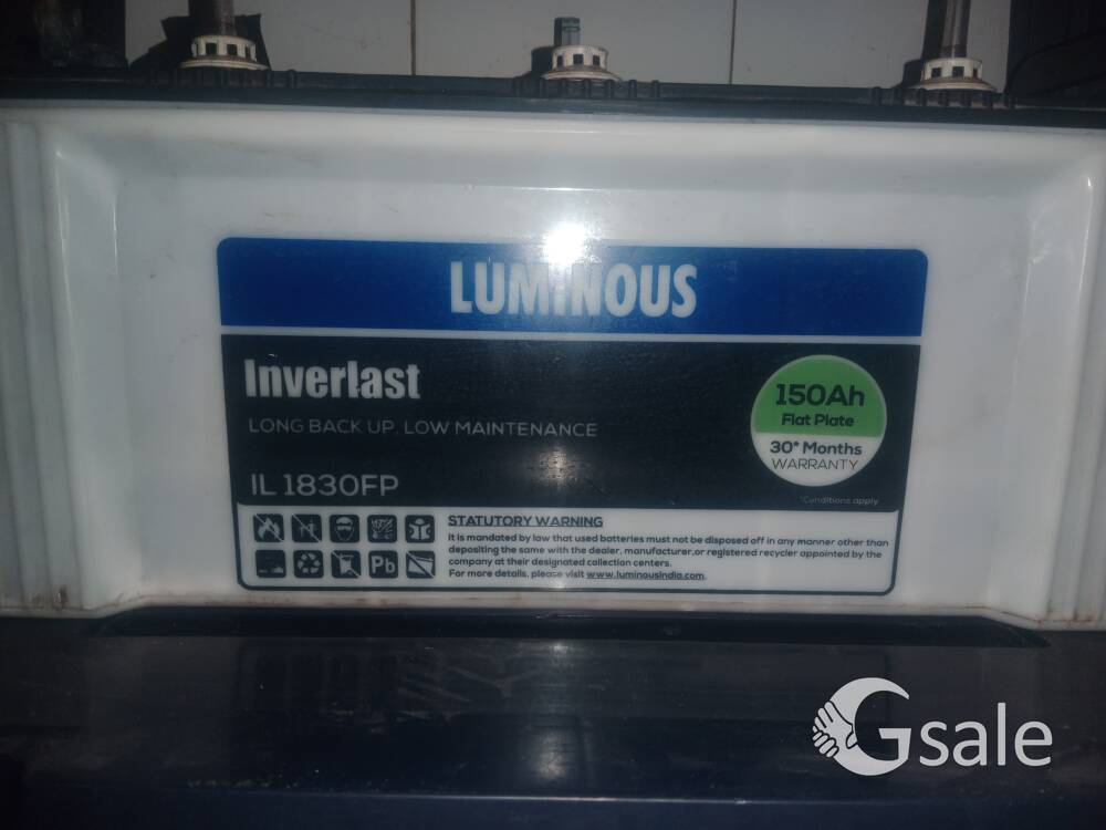 Luminous Inverter battery in good condition. Almost new!!!
