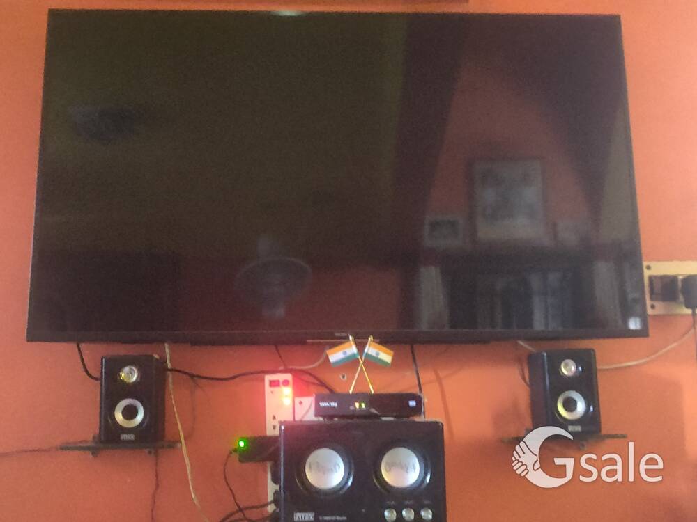 very good condition 4k mentanted tv with home theatre 