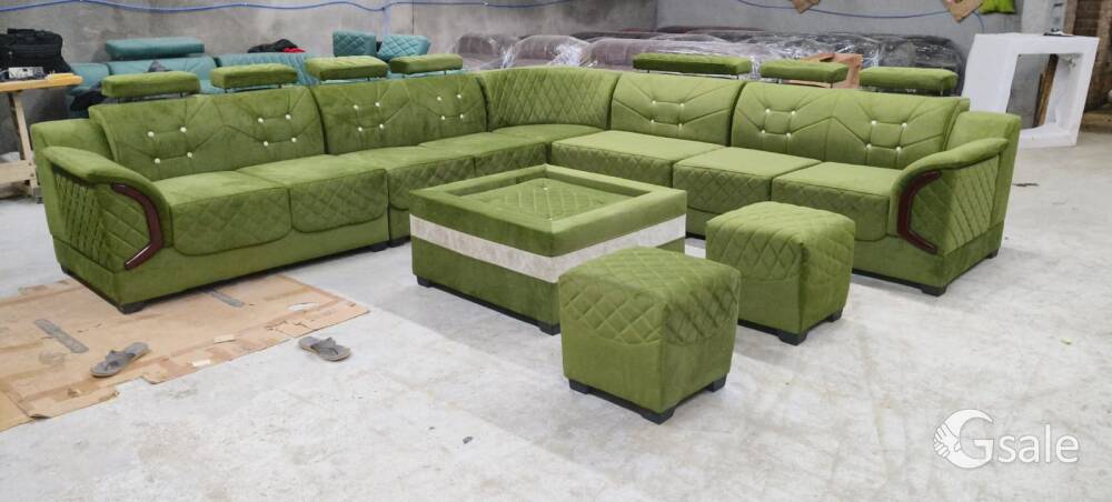luxury l sofa 10 seater price 95000 stock available visit works shop. contact no 9031385814