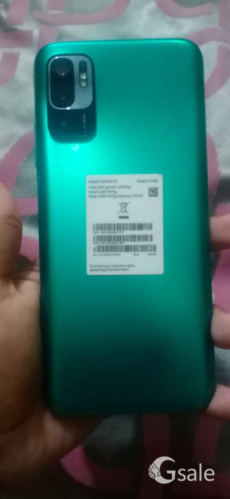 phone is name redmi note 10t 5 g 6/128 very good condition no scratches with cover f
