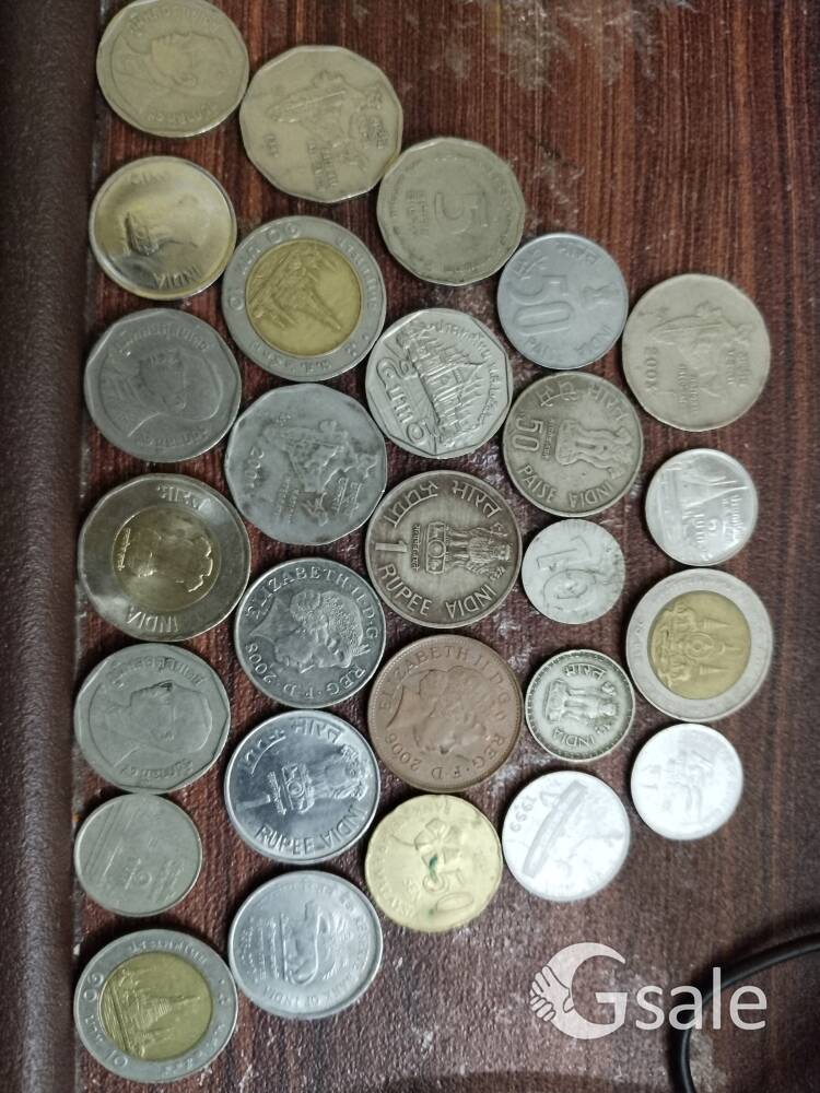 old Indian and foreign coing 